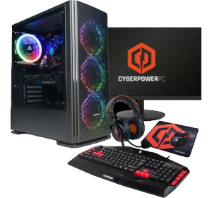 CyberPowerPC CyberPower Gaming Desktop Bundle - Ryzen 5 4500 - GeForce RTX 3050 (Windows 10)