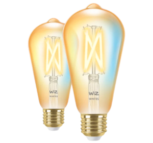 WiZ Filament Amber ST64 E27 x2